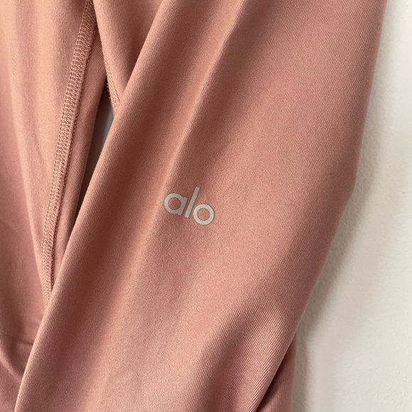 Alo Yoga Head Over Heels Leggings Pink Tan Size Sml - Picture 5 of 5